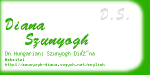 diana szunyogh business card